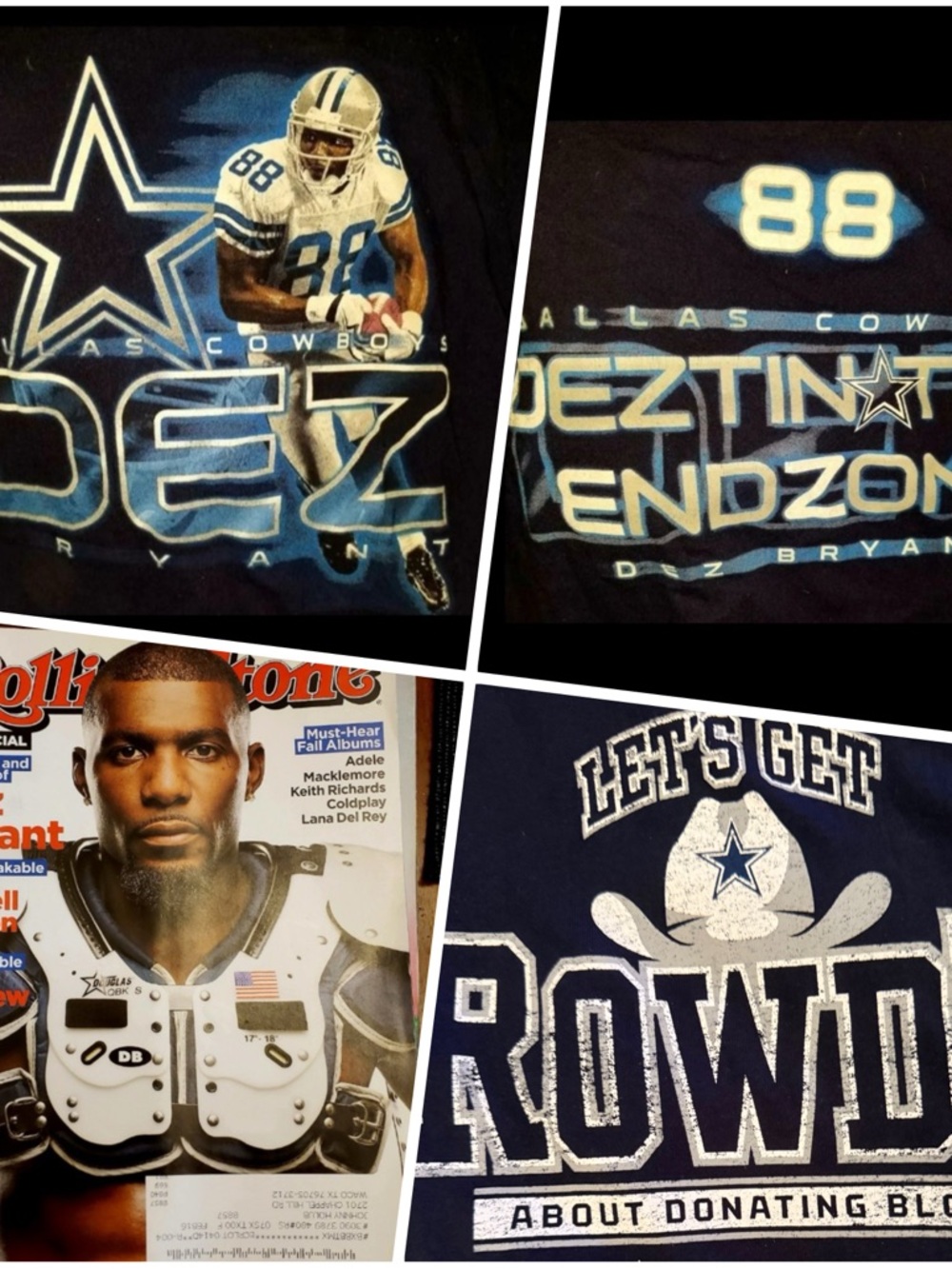 Kids Dallas Cowboys Navy Dez Bryant Graphic Tee - Team Pride